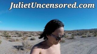 JULIET UNCENSORED BEHIND THE SCENES NUDE PHOTO SHOOT IN THE DESERT